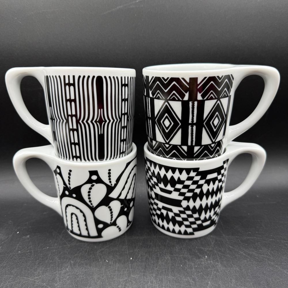 notNeutral‎ Cooper Hewitt Josef Hoffmann Textile Pattern Mugs Set of 4 MOMA
